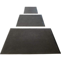 Barefoot - 3' Long x 3' Wide, Dry/Wet Environment, Anti-Fatigue Matting - Black, Nitrile Rubber with Nitrile Rubber Base - Industrial Tool & Supply