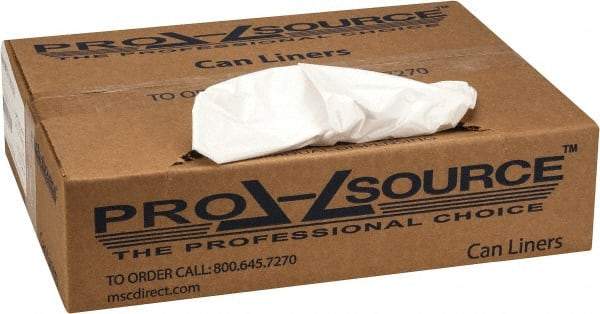 PRO-SOURCE - 0.7 mil Thick, Heavy-Duty Trash Bags - 24" Wide x 31" High, White - Industrial Tool & Supply