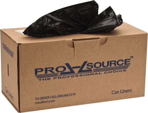 PRO-SOURCE - 0.9 mil Thick, Heavy-Duty Trash Bags - 32-1/2" Wide x 40" High, Black - Industrial Tool & Supply