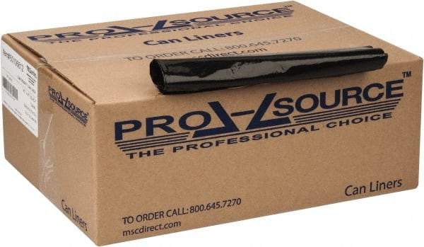 PRO-SOURCE - 1.5 mil Thick, Heavy-Duty Trash Bags - 43" Wide x 47" High, Black - Industrial Tool & Supply