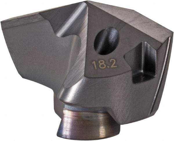 Iscar - Series IDM, 18.21mm Diam Grade IC908 140° Replaceable Drill Tip - Carbide, TiAlN Finish, 18 Seat Size, Through Coolant - Industrial Tool & Supply