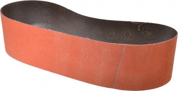 3M - 4" Wide x 36" OAL, 60 Grit, Ceramic Abrasive Belt - Ceramic, Medium, Coated, Y Weighted Cloth Backing, Wet/Dry, Series 777F - Industrial Tool & Supply