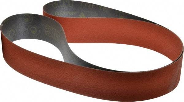 3M - 2-1/2" Wide x 72" OAL, 80 Grit, Ceramic Abrasive Belt - Ceramic, Medium, Coated, YF Weighted Cloth Backing, Wet/Dry, Series 777F - Industrial Tool & Supply