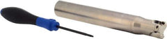 Seco - 1" Cut Diam, 0.03" Max Depth, 1" Shank Diam, Cylindrical Shank Indexable High-Feed End Mill - Screw Holding Method, LP.. 06 Insert, R217.21 Toolholder, Through Coolant - Industrial Tool & Supply
