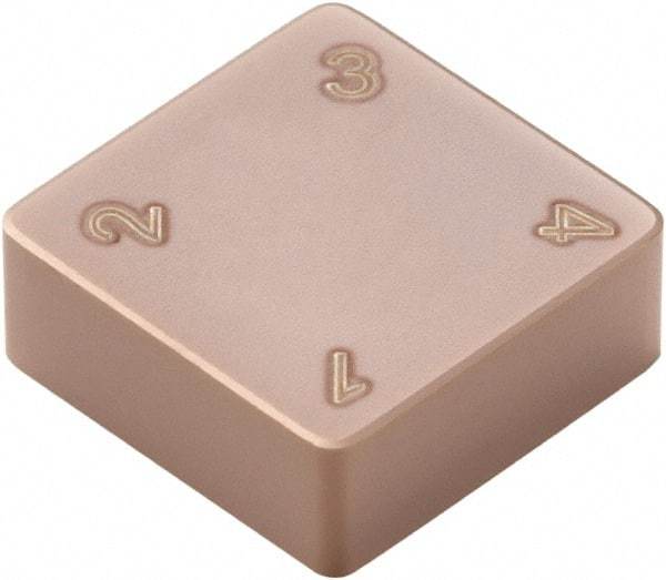 Seco - SNMN433 Grade CBN400C PCBN Turning Insert - TiSiN Finish, 90° Square, 1/2" Inscr Circle, 3/16" Thick, 3/64" Corner Radius - Industrial Tool & Supply