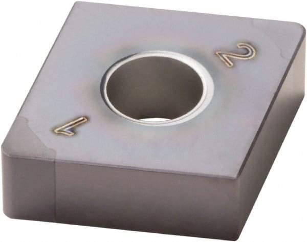 Seco - CNGA433 WZ Grade CBN060K PCBN Turning Insert - TiSiAlN Finish, 80° Diamond, 1/2" Inscr Circle, 3/16" Thick, 3/64" Corner Radius - Industrial Tool & Supply