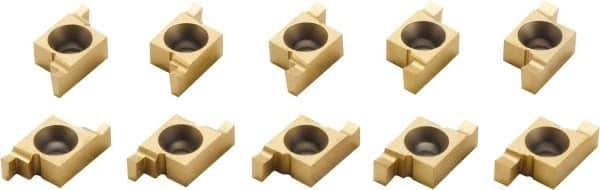 Seco - 1019, 10115, 10135, 10165, 1021510ER, 10NR FG Grade CP500, 1.15, 1.35, 1.65, 1.9 & 2.15mm Cutting Width Carbide Grooving Insert - 1.15, 1.35, 1.65, 1.9 & 2.15mm Max Depth of Cut, Right Hand, TiAlN/TiN Finish - Industrial Tool & Supply