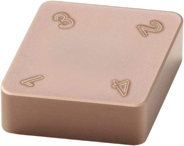 Seco - CNMN322 Grade CBN400C PCBN Turning Insert - TiSiN Finish, 80° Diamond, 3/8" Inscr Circle, 1/8" Thick, 1/32" Corner Radius - Industrial Tool & Supply