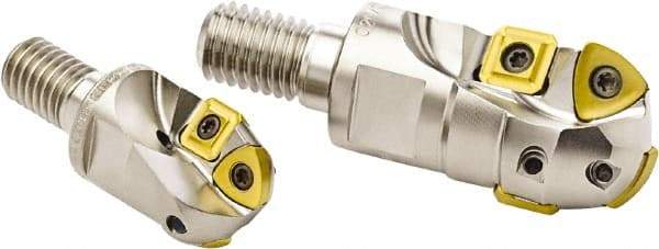 Seco - 19.99mm Cut Diam, 16mm Max Depth of Cut, Indexable Ball Nose End Mill - 27.99mm Head Length, M10 Modular Connection, R218.19 Toolholder, 218.19 100, SPMX 0703 Insert - Industrial Tool & Supply