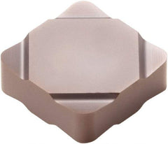 Seco - SNGF322 Grade CBN400C PCBN Turning Insert - TiSiN Finish, 90° Square, 3/8" Inscr Circle, 1/8" Thick, 1/32" Corner Radius - Industrial Tool & Supply