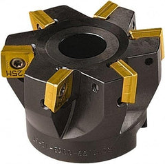 Seco - 5 Inserts, 50mm Cut Diam, 22mm Arbor Diam, 11mm Max Depth of Cut, Indexable Square-Shoulder Face Mill - 90° Lead Angle, 40mm High, SONX 1205 Insert Compatibility, Series Midi Square - Industrial Tool & Supply