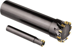 Seco - 12mm Cut Diam, 5mm Max Depth of Cut, 12mm Shank Diam, 80mm OAL, Indexable Square Shoulder End Mill - XO.. 0602 Inserts, Cylindrical Shank, 90° Lead Angle, Through Coolant, Series Nano Turbo - Industrial Tool & Supply
