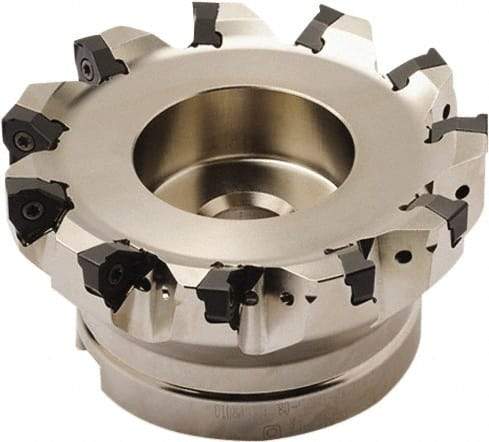 Seco - 6 Inserts, 63mm Cut Diam, 22mm Arbor Diam, 7.5mm Max Depth of Cut, Indexable Square-Shoulder Face Mill - 90° Lead Angle, 40mm High, XNEX 0806 Insert Compatibility - Industrial Tool & Supply