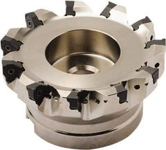 Seco - 6 Inserts, 63mm Cut Diam, 22mm Arbor Diam, 7.5mm Max Depth of Cut, Indexable Square-Shoulder Face Mill - 90° Lead Angle, 40mm High, XNEX 0806 Insert Compatibility - Industrial Tool & Supply