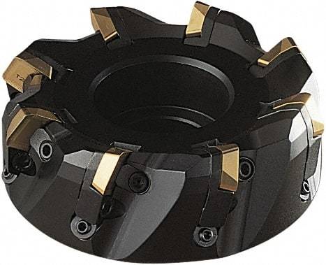 Seco - 78mm Cut Diam, 22mm Arbor Hole, 12mm Max Depth of Cut, 60° Indexable Chamfer & Angle Face Mill - 4 Inserts, SPE.. 1906 Insert, Right Hand Cut, 4 Flutes, Series R220.60 - Industrial Tool & Supply