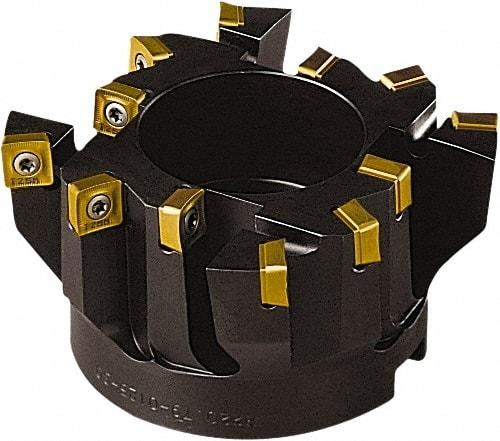 Seco - 100mm Cut Diam, 32mm Arbor Hole, 20mm Max Depth of Cut, 85° Indexable Chamfer & Angle Face Mill - 8 Inserts, SC.. 1206 Insert, Right Hand Cut, 8 Flutes, Series R220.79 - Industrial Tool & Supply