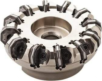 Seco - 175mm Cut Diam, 40mm Arbor Hole, 6mm Max Depth of Cut, 40° Indexable Chamfer & Angle Face Mill - 20 Inserts, ON.. 0905 Insert, Right Hand Cut, 20 Flutes, Series Double OctoMill - Industrial Tool & Supply