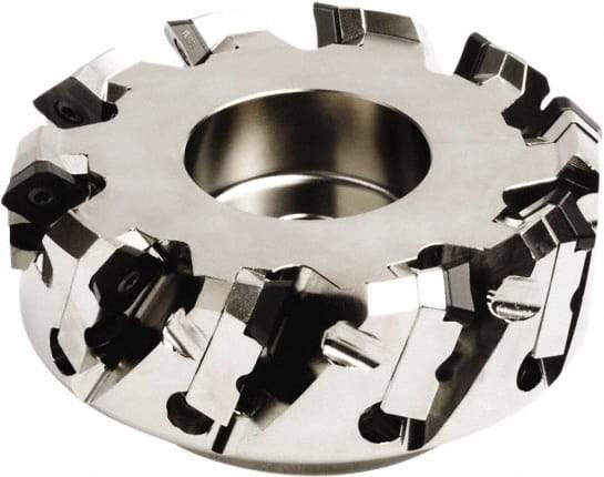 Seco - 212mm Cut Diam, 60mm Arbor Hole, 6mm Max Depth of Cut, 45° Indexable Chamfer & Angle Face Mill - 12 Inserts, SE.. 1204 Insert, Right Hand Cut, 12 Flutes, Series QuattroMill - Industrial Tool & Supply