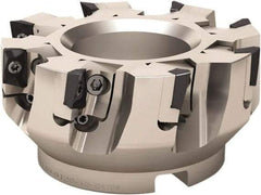 Seco - 8 Inserts, 125mm Cut Diam, 40mm Arbor Diam, 11mm Max Depth of Cut, Indexable Square-Shoulder Face Mill - 90° Lead Angle, 63mm High, XO.. 1204 Insert Compatibility - Industrial Tool & Supply