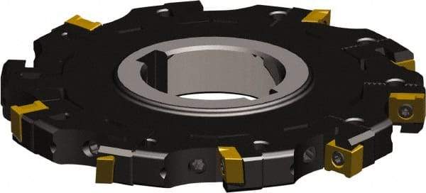 Seco - Arbor Hole Connection, 0.4724" Cutting Width, 1.2992" Depth of Cut, 125mm Cutter Diam, 1.5748" Hole Diam, 5 Tooth Indexable Slotting Cutter - 335.18 Toolholder, LNK.. 08.. Insert - Industrial Tool & Supply