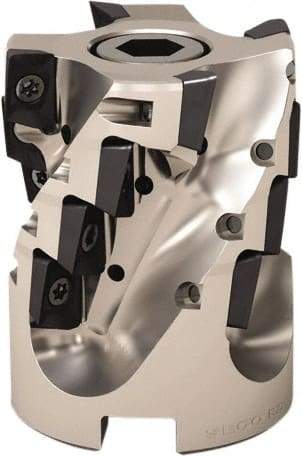 Seco - 4 Inserts, 40mm Cut Diam, 34mm Max Depth of Cut, Indexable Square-Shoulder Face Mill - Through Coolant - Industrial Tool & Supply