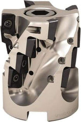 Seco - 4 Inserts, 40mm Cut Diam, 34mm Max Depth of Cut, Indexable Square-Shoulder Face Mill - Through Coolant - Industrial Tool & Supply