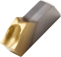 Seco - 150.1014 14 CP500 Grade, 0.055" Cutting Width, Carbide Cutoff Insert - 6° Neutral Lead Angle, 0.006" Cnr Rad, TiAlN/TiN Coated, Single End - Industrial Tool & Supply
