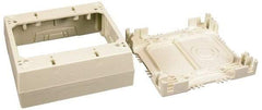 Wiremold - 4-3/4 Inch Long x 4-7/8 Inch Wide x 2-3/4 Inch High, Rectangular Raceway Box - Ivory, For Use with Wiremold 2300 Series Raceways - Industrial Tool & Supply