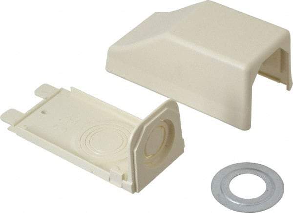 Wiremold - 4-1/2 Inch Long x 2-7/16 Inch Wide x 1-15/16 Inch High, Raceway Fitting - Ivory, For Use with Wiremold 2300 Series Raceways - Industrial Tool & Supply