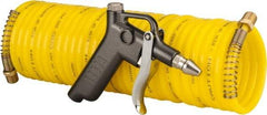 Value Collection - 1/4" ID Pistol Grip Air Gun - 25' Long Nylon Hose, 1/4" Inlet, NPT Thread, 200 Max psi - Industrial Tool & Supply