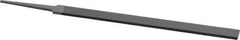 Grobet - 6" Standard Precision Swiss Pattern Equalling File - Double Cut, 1/2" Width Diam x 7/64" Thick, With Tang - Industrial Tool & Supply