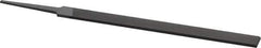 Grobet - 6" Standard Precision Swiss Pattern Equalling File - Double Cut, 1/2" Width Diam x 7/64" Thick, With Tang - Industrial Tool & Supply