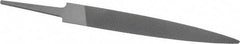Grobet - 4" Standard Precision Swiss Pattern Half Round File - Double Cut, 15/32" Width Diam x 9/64" Thick, With Tang - Industrial Tool & Supply