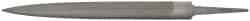 Grobet - 8" Standard Precision Swiss Pattern Half Round File - Double Cut, 13/16" Width Diam x 15/64" Thick, With Tang - Industrial Tool & Supply