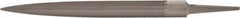 Grobet - 10" Standard Precision Swiss Pattern Half Round File - Double Cut, 1" Width Diam x 19/64" Thick, With Tang - Industrial Tool & Supply