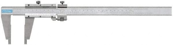 Fowler - 0 to 60" Stainless Steel Vernier Caliper - 0.02mm Graduation, 7-1/2" Jaw Depth, 0.005" Accuracy, Includes Inside Diameter, Outside Diameter - Industrial Tool & Supply