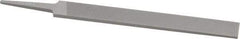 Grobet - 6" Standard Precision Swiss Pattern Hand File - Double Cut, 3/4" Width Diam x 5/32" Thick, With Tang - Industrial Tool & Supply