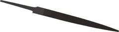 Grobet - 3" Standard Precision Swiss Pattern Warding File - Double Cut, 23/64" Width Diam x 1/32" Thick, With Tang - Industrial Tool & Supply