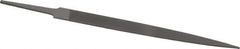 Grobet - 6" Standard Precision Swiss Pattern Warding File - Double Cut, 5/8" Width Diam x 5/64" Thick, With Tang - Industrial Tool & Supply