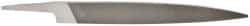 Grobet - 6" Standard Precision Swiss Pattern Knife File - Double Cut, 23/32" Width Diam x 5/32" Thick, With Tang - Industrial Tool & Supply