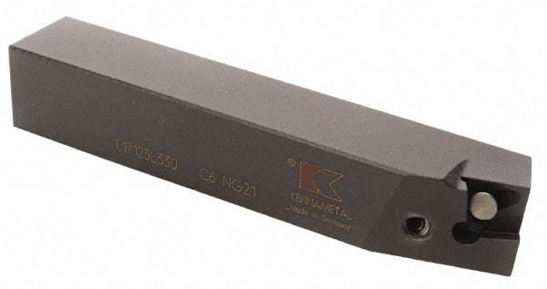 Kennametal - 1.171...75DEG, Left Hand Cut, 63/64" Shank Height x 25mm Shank Width, Positive Rake Indexable Turning Toolholder - 150mm OAL, D2FIX11..L.. Insert Compatibility, Series Fix-Perfect - Industrial Tool & Supply
