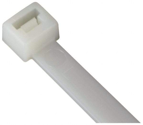 Thomas & Betts - 18" Long Natural (Color) Nylon Standard Cable Tie - 120 Lb Tensile Strength, 1.91mm Thick - Industrial Tool & Supply