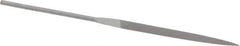 Grobet - 5-1/2" Needle Precision Swiss Pattern Barrette File - Round Handle - Industrial Tool & Supply