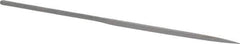 Grobet - 5-1/2" Needle Precision Swiss Pattern Barrette File - Round Handle - Industrial Tool & Supply