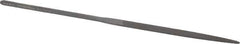 Grobet - 5-1/2" Needle Precision Swiss Pattern Crochet File - Round Handle - Industrial Tool & Supply