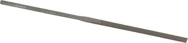 Grobet - 4" Needle Precision Swiss Pattern Equalling File - Round Handle - Industrial Tool & Supply