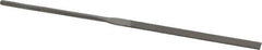 Grobet - 5-1/2" Needle Precision Swiss Pattern Equalling File - Round Handle - Industrial Tool & Supply