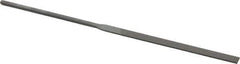 Grobet - 5-1/2" Needle Precision Swiss Pattern Equalling File - Round Handle - Industrial Tool & Supply