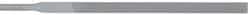 Grobet - 6-1/4" Needle Precision Swiss Pattern Equalling File - Round Handle - Industrial Tool & Supply