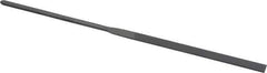 Grobet - 6-1/4" Needle Precision Swiss Pattern Equalling File - Round Handle - Industrial Tool & Supply